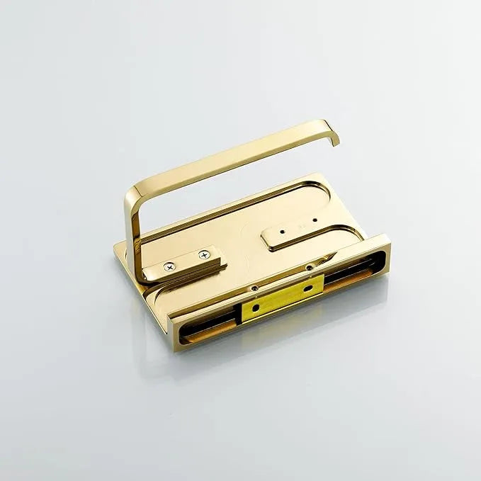 Toilet Roll Paper Holder Bathroom Solid Brass and Superior Hotel Style Wall Mount Tissue Roll Holder with Phone Shelf Bright Gold Finished - ModernBath