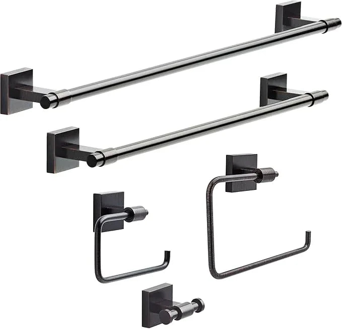 Franklin Brass Maxted (1-Pack) Hand Towel Holder Venetian Bronze Towel Racks for Bathroom Wall Square Towel Ring Holder for Bath Towel Hanger for Kitchen, Bathroom Accessories MAX46-VBR - ModernBath