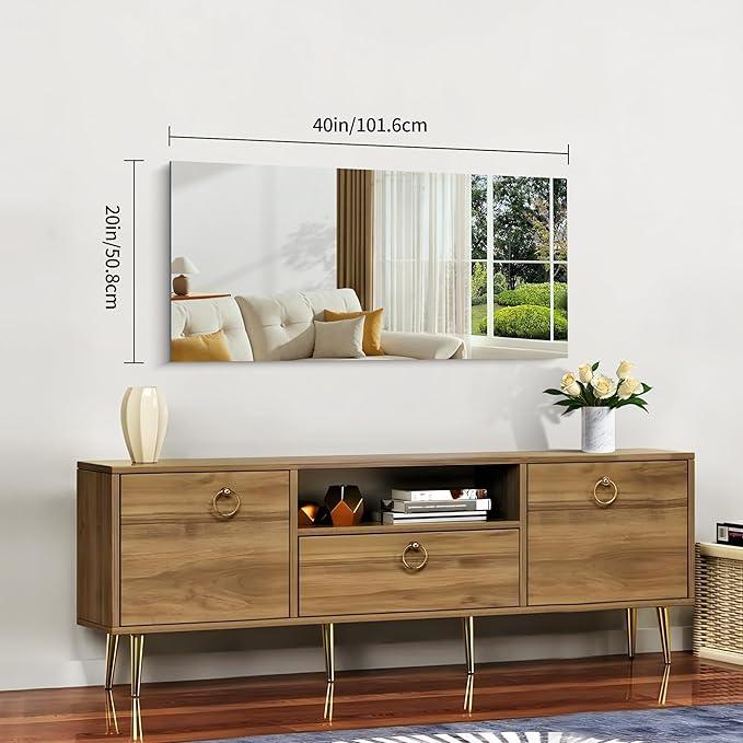 CILIBER Frameless Mirror, 20x40 Inch Bathroom Mirrors for Wall, Rectangle Bathroom Vanity Mirrors with Polished Edge, Hangs Horizontally or Vertically for Bathroom, Bedroom and Living Room - ModernBath