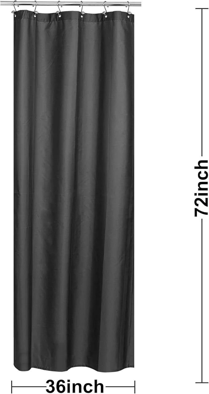 N&Y HOME Fabric Shower Stall Curtain or Liner 36 x 72 Inches - Hotel Quality, Machine Washable, Water Repellent - Graphite Gray, 36x72 - ModernBath