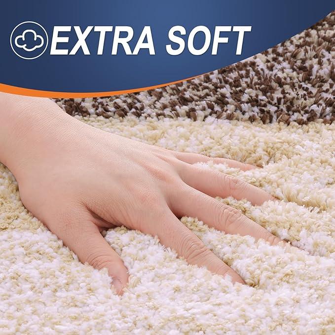 OLANLY Bathroom Rugs Mat 50x30, Extra Soft Absorbent Microfiber Bath Rugs, Rubber Backing, Quick Dry, Machine Washable Bath Mats for Bathroom Floor, Tub and Shower, Home Decor Accessories, Brown - ModernBath