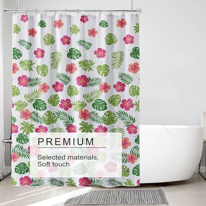 TIKABC Shower Curtain Liner, 4G PEVA Shower Liner, Plastic Waterproof Shower Curtains, 72x72 inch with Grommet Holes 3 Magnetic Weights - ModernBath
