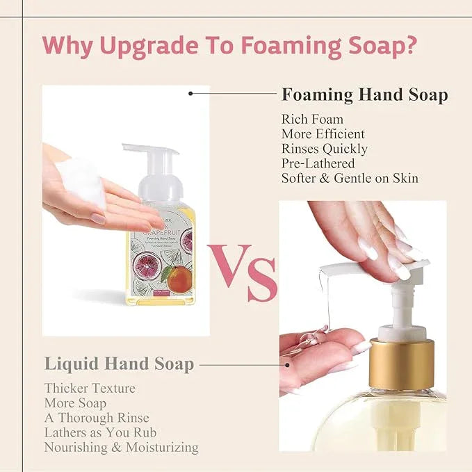 ROMIIE ZOI Foaming Hand Soap Refill Gift Set – 3 Pack *33.8 Fl Oz with Dispenser, Pink Grapefruit Scent–Moisturizing, Biodegradable & Chemical-Free Formula for Bathroom, Kitchen, Sensitive Skin - ModernBath