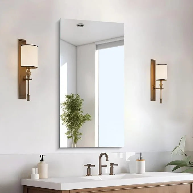 CILIBER Frameless Mirror, 20x40 Inch Bathroom Mirrors for Wall, Rectangle Bathroom Vanity Mirrors with Polished Edge, Hangs Horizontally or Vertically for Bathroom, Bedroom and Living Room - ModernBath