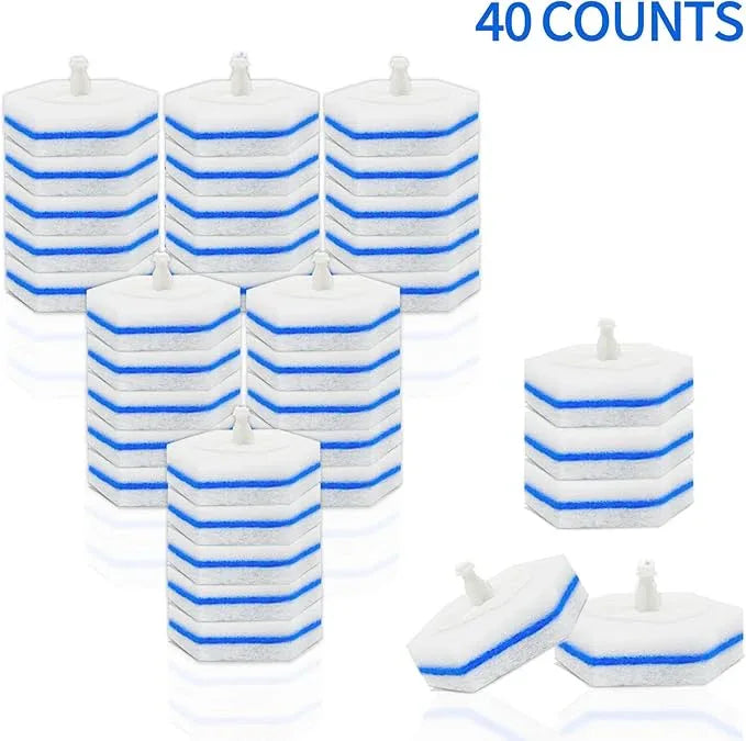 Aimery 40 Count Blue Disposable Toilet Bowl Wand Refills – Easy Clean & Fresh Toilet - ModernBath