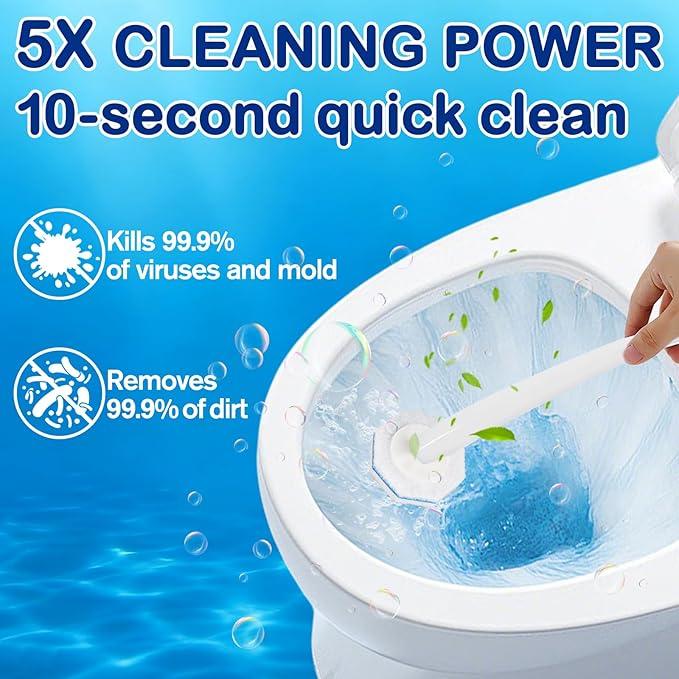 80 Count Toilet Wand Refills for Clorox Toilet Wand - Upgrade Fiber Toilet Brush, 5X Cleaning Power Toilet Bowl Wand Refills, No Falling Apart | Fresh Fragrance - ModernBath