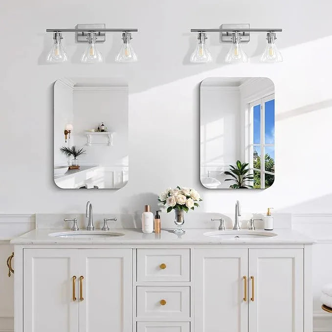 CILIBER Frameless Wall Mirror, 16" x 24" Rectangle Bathroom Mirror Rounded Corner, HD Shatterproof Vanity Mirror with Polished Edge for Over Sink, Bedroom, Entryway, Vertical or Horizontal - ModernBath