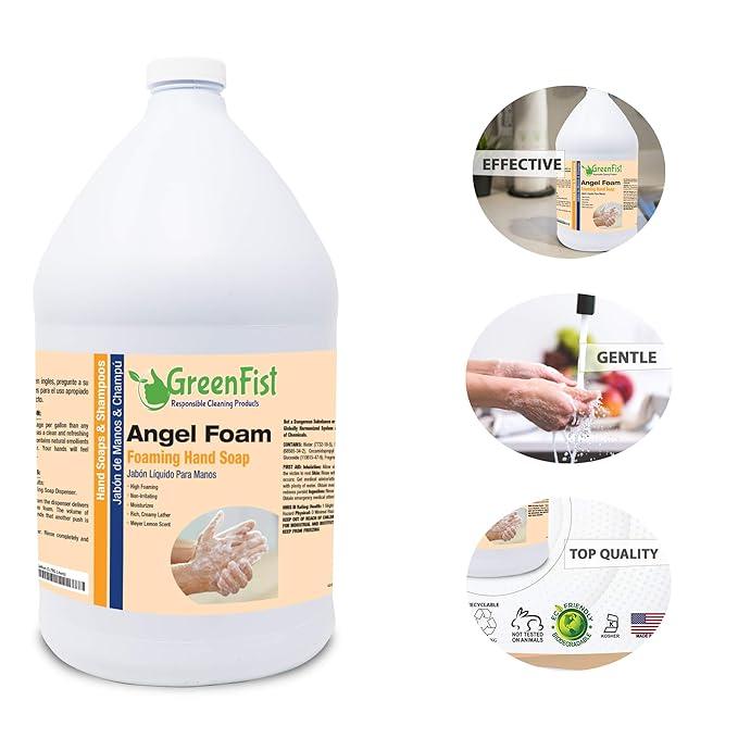 GreenFist Foaming Hand Soap Refills [ Foam Refill ] Gentle-Hand Wash Lemon Scent, 128 ounce (1 Gallon) - ModernBath