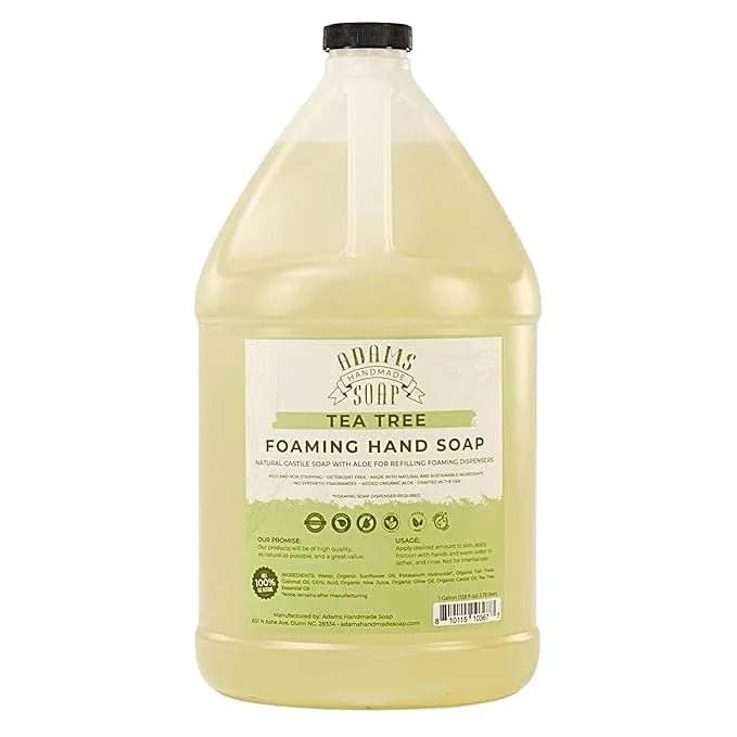 Adams Handmade Soap Liquid Foaming Soap 1 Gal - Tea Tree - ModernBath