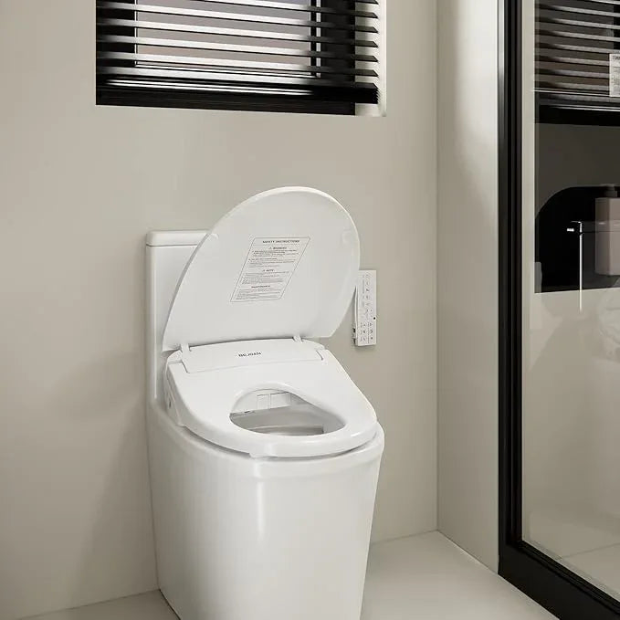 Bejoan X1 Electric Bidet Seat for Elongated Toilets with Remote Control- Electronic Heated Toilet Seat with Endless Warm Water and Multifunctional Wash Functions，White，Easy Installation - ModernBath