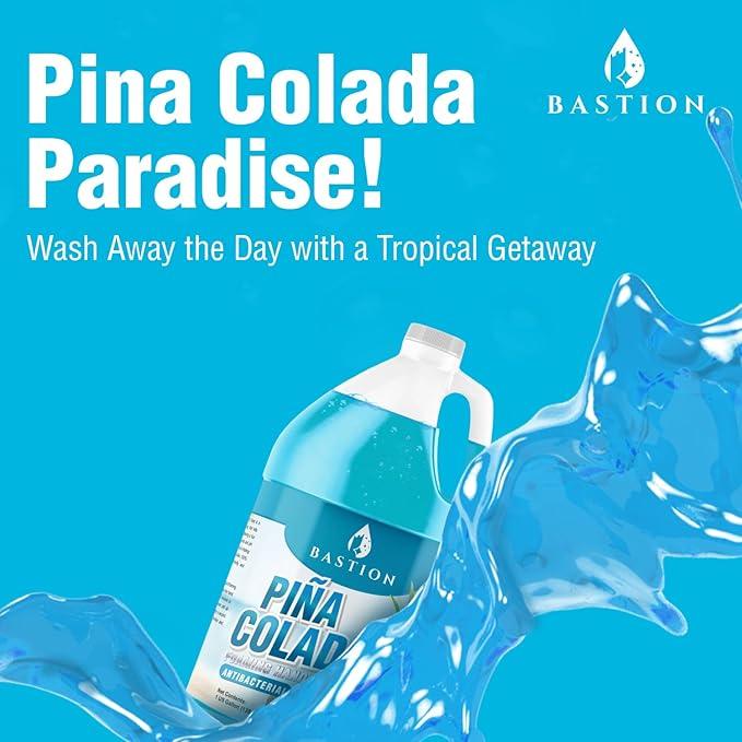 Bastion Foaming Antibacterial Hand Soap: Pina Colada Scented Refill 4 GallonS (512 oz) Bulk Hand Wash - ModernBath
