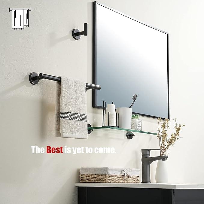 JQK Oil Rubbed Bronze Towel Bar, 15 Inch 304 Stainless Steel Thicken 0.8mm Towel Rack Bathroom, Towel Holder Wall Mount, Useable Length 12 Inch, TB110L12-ORB - ModernBath