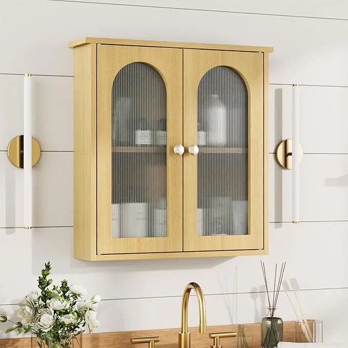 Bathroom Wall Cabinet,Medicine Cabinets Wall Mounted with Arched,Bathroom Medicine Cabinet Over Toilet,Surface Mount Medicine Cabinet for Laundry Room,Kitchen,Storage Cabinet 22x23 - ModernBath