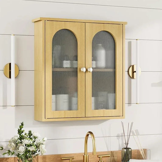 Bathroom Wall Cabinet,Medicine Cabinets Wall Mounted with Arched,Bathroom Medicine Cabinet Over Toilet,Surface Mount Medicine Cabinet for Laundry Room,Kitchen,Storage Cabinet 22x23 - ModernBath