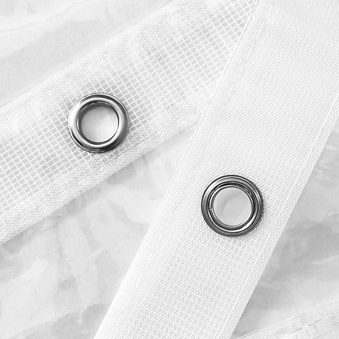 Barossa Design Extra Heavy Duty Shower Curtain Liner Thick - Soft Plastic Shower Liner Waterproof with Grommets & 3 Magnets, Clear, 72"x72" - ModernBath