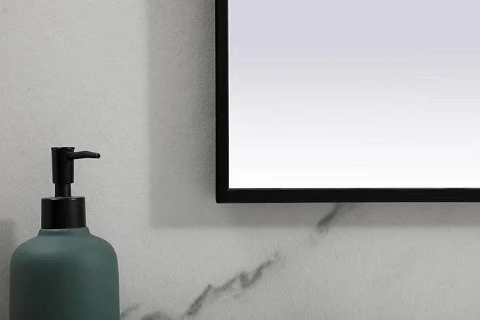Illuminate, Metal Frame Arch Mirror 39X24 Inch in, Modern, Black - ModernBath
