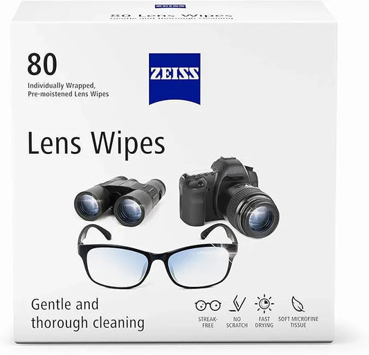 ZEISS Pre-Moistened Lens Cleaning Wipes, 80 Count - ModernBath