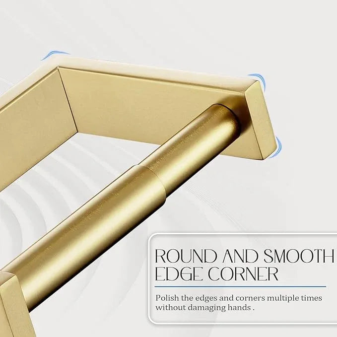 KOKOSIRI Toilet Paper Holder Spring Loaded Bathroom Toilet Roll Holder Wall Mount Stainless Steel Brushed Gold B2011BG - ModernBath