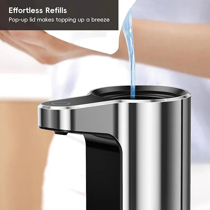 EKO Aroma 9 fl oz Automatic Liquid Soap Dispenser, Rechargeable & Water-Resistant for Kitchen and Bathroom with Adjustable Soap Dispensing Volume Control (Chrome Metallic) - ModernBath