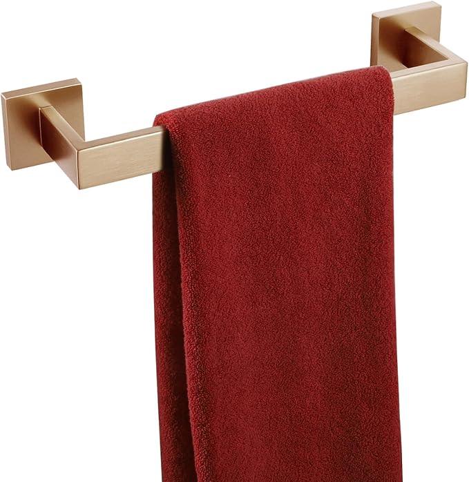 KOKOSIRI 12-Inch Towel Bar for Bathroom Kitchen Towel Holder Wall Mounted SUS304 Stainless Steel Towels Rack, Champagne Bronze B4003CPG-L12 - ModernBath
