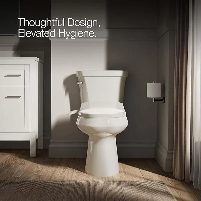 Kohler PureWash M250 Manual Elongated Bidet Toilet Seat, Biscuit, Quiet-Close Lid Prevents Slamming, Cool Water, Easy Installation with Quick-Release Hinges, Adjustable Spray Position & Pressure - ModernBath