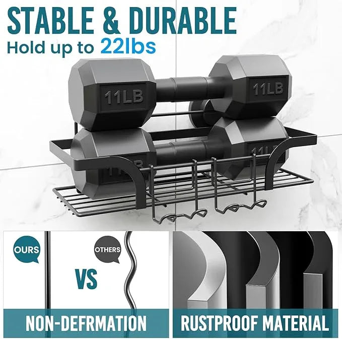 TAILI Shower Caddy Suction Cup 2 Pack, Heavy Duty Bathroom Basket, Bath Shelves for Inside, Stainless Steel Shower Holder Organizer for Bathroom Storage & Home Decor, No Drilling,Black - ModernBath