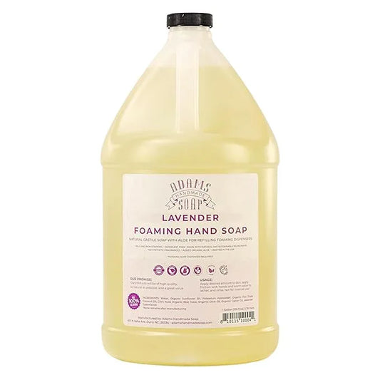Adams Handmade Soap Liquid Foaming Soap 1 Gal (Lavender, 1 pack) - ModernBath