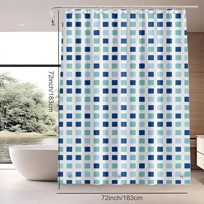 TIKABC Shower Curtain Liner, 4G PEVA Shower Liner, Plastic Waterproof Shower Curtains, 72x72 inch with Grommet Holes 3 Magnetic Weights - ModernBath