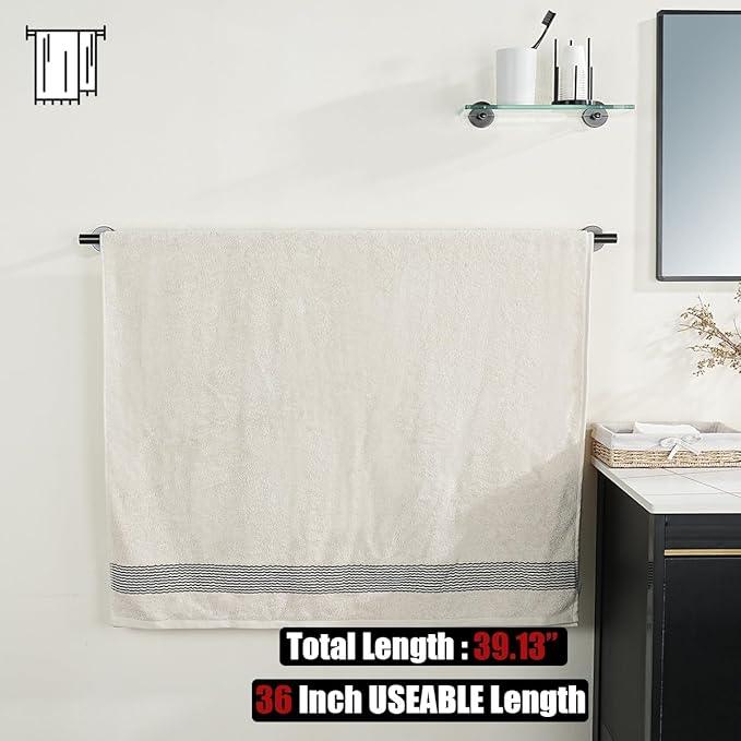 JQK Bath Towel Bar Oil Rubbed Bronze, 39 Inch 304 Stainless Steel Thicken 1mm Single Towel Rack for Bathroom, Towel Holder ORB Wall Mount, Useable Length 36 Inch, TB110L36-ORB - ModernBath
