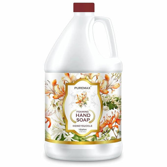 Puremax Foaming Hand Soap Refills made with Essential Oils | Honeysuckle | Gentle, Moisturizing | Made in USA | 128 Fl Oz (1 Gallon) - ModernBath