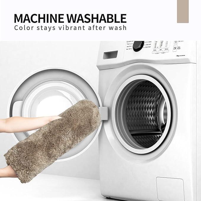 FIFU Bathroom Rugs 17" W x 24" L, Bath Mat for Bathroom, Bedroom, Laundry Room & Kitchen, Non-Slip Rubber Latex Backing, Extra Soft and Absorbent Microfiber Carpet, Machine Washable Rug, Beige - ModernBath