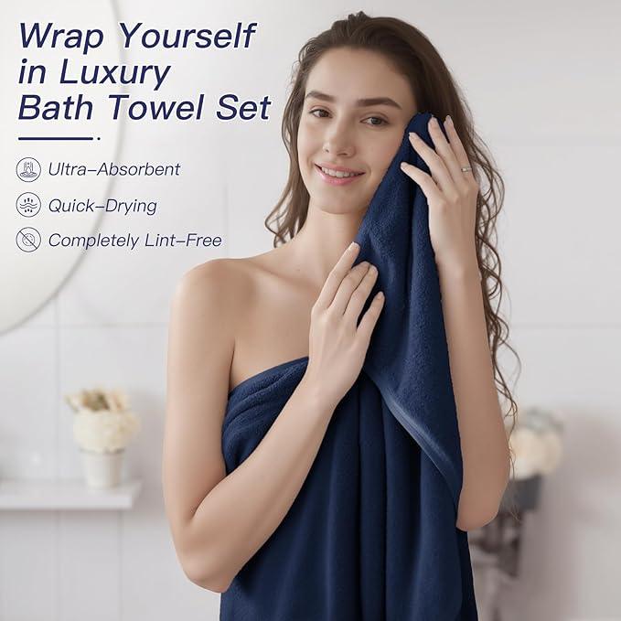 iMucci Bathroom Accessories Bathroom Sets with Shower Curtain, Bath Towel Set, Trash Can, Toilet Brush, Soap Dispenser, Bathroom Accessories Set Complete - ModernBath