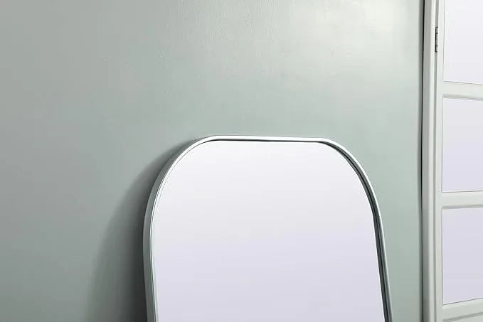 Illuminate, Metal Frame Arch Full Length Mirror 35X72 Inch in, Modern, Silver - ModernBath
