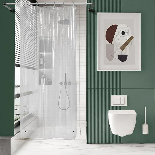 AmazerBath Small Shower Curtain Liner, 36x72 Stall Plastic Clear Shower Curtain Liner, PEVA Cute Narrow Shower Liner, Stand Up Shower Curtain Liners with 2 Magnets and 6 Rustproof Grommet Holes - ModernBath