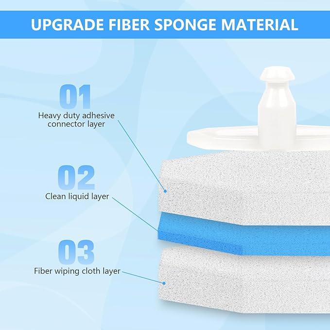 50 Pcs Toilet Bowl Wand Refills for Clorox, Upgraded Octagon Disposable Replacement Heads Compatible with Clorox Toilet Wand for Bathroom Cleaning - ModernBath