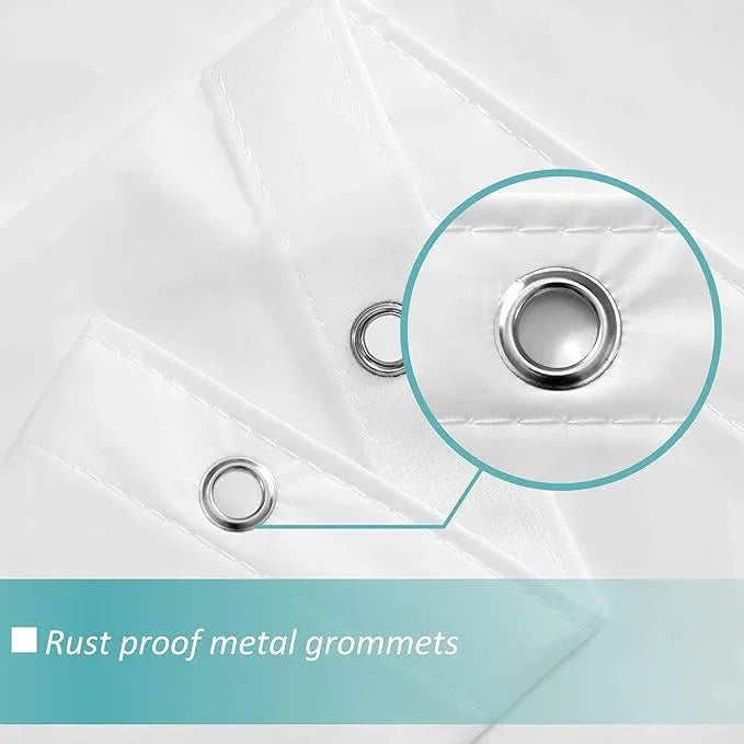 Mrs Awesome Extra Long Shower Curtain Liner with 3 Magnets, Ceiling to Floor XL PEVA Plastic Shower Curtain for Bathroom Lightweight & Waterproof, 72 x 96, White - ModernBath