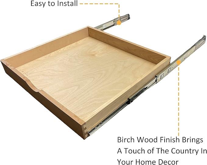 COUVER DIY Non-Assembled Birch Wood, Pull-Out Cabinet Organizers, Under Sink Organizers for Bathroom & Kitchen, Cabinet Slide-Out Organizers and Storage, Soft Closed Rail, 30 inch - ModernBath