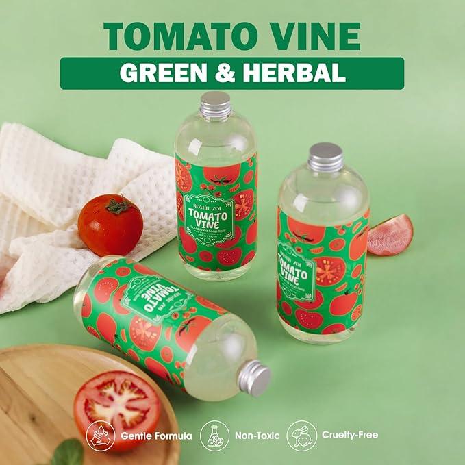 ROMIIE ZOI LIquid Hand Soap Refills Gift Set – Tomato Vine Scent – 3 x 26 Fl Oz Bottles – Plant-Based, Cruelty-Free, Gentle & Moisturizing Formula with Essential Oils – for Bathroom & Kitchen Use - ModernBath