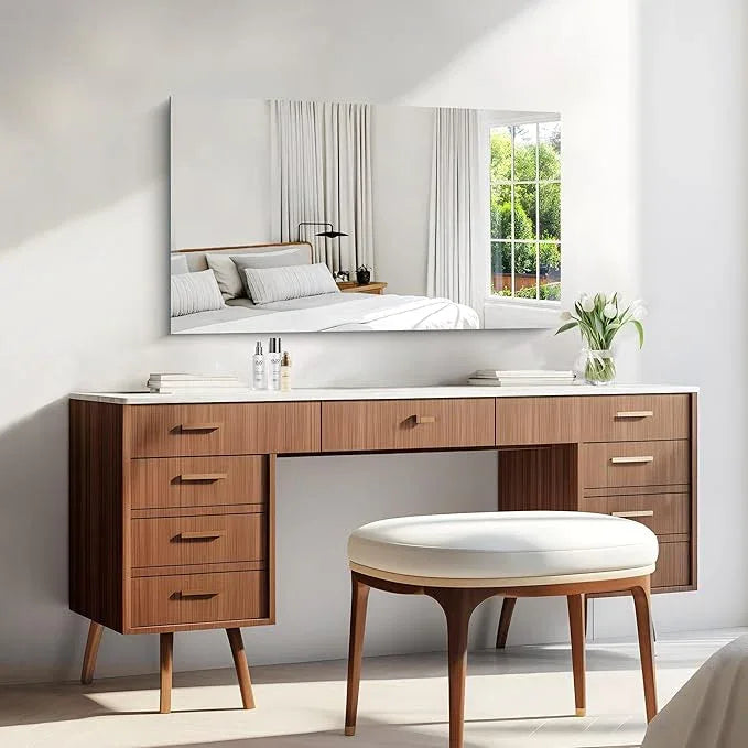 KOCUUY Frameless Mirror, 24"x40" Bathroom Mirror for Over Sink, Large Rectangle Mirror for Wall, Upgraded Shatterproof, Unframed Vanity Mirror for Bathroom, Bedroom, Living Room, Entryway - ModernBath