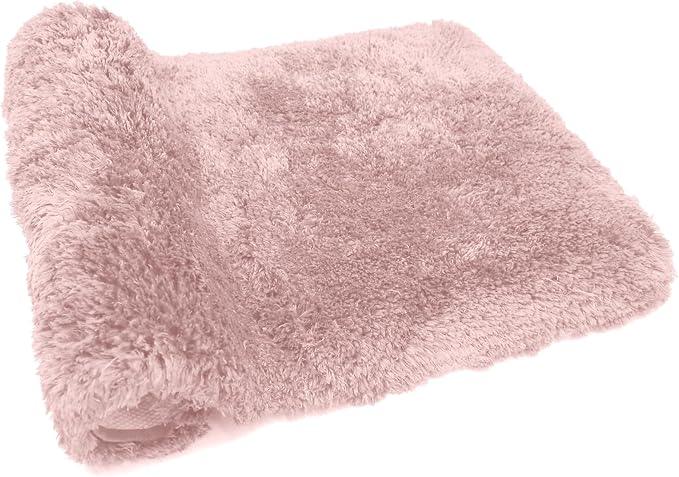 FIFU Bathroom Runner Rug 24" W x 48" L, Bath Mats for Bathroom, Bedroom & Kitchen, Non-Slip Rubber Latex Backing, Comfort & Soft Shower Bathmat & Carpet for Sink, Home & Hallways, Pink - ModernBath