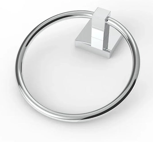RUACQ Towel Ring for Bathroom,Square Base Hand Towel Holder Hangers Wall Mount,Heavy Duty,Stainless Steel(Chrome) - ModernBath