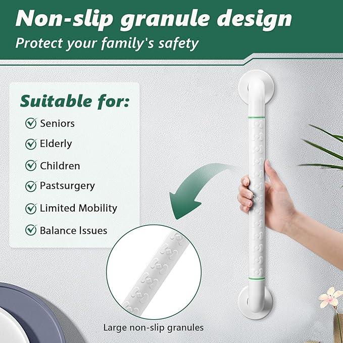 Grab Bars for Shower,2 Pack 20 Inch Shower Handle Bath Grab Rails with Anti-Slip Grip and Safety Luminous Circles,Stainless Steel Bath Handle Bathroom Grab Bar for Seniors, and Disability. - ModernBath