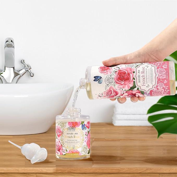 ROMIIE ZOI Foaming Hand Soap Refill, Rose, Gentle & Moisturizing Formula, 1 L/ 33.8 FL OZ - ModernBath
