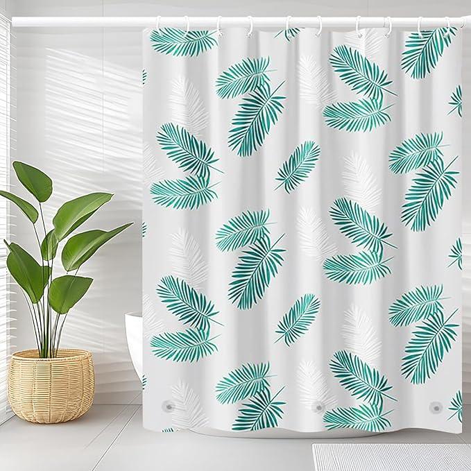 TIKABC Shower Curtain Liner, 4G PEVA Shower Liner, Plastic Waterproof Shower Curtains, 72x72 inch with Grommet Holes 3 Magnetic Weights - ModernBath