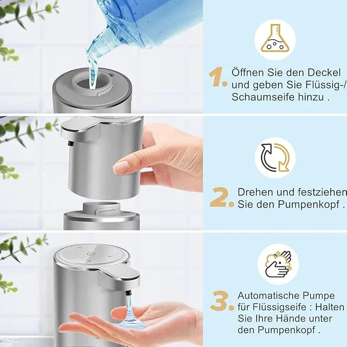 Automatic Liquid Soap Dispenser Bathroom Kitchen Dish Liquid Body Shampoo Shower Gel Hand Free Liquid Wall Mount Touchless Soap Dispenser 380ml Auto Liquid Dispenser Sylfu - ModernBath