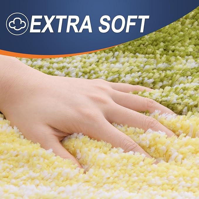 OLANLY Bathroom Rugs Mat 36x24, Extra Soft Absorbent Microfiber Bath Rugs, Rubber Backing, Quick Dry, Machine Washable Bath Mats for Bathroom Floor, Tub and Shower, Home Decor Accessories, Olive Green - ModernBath