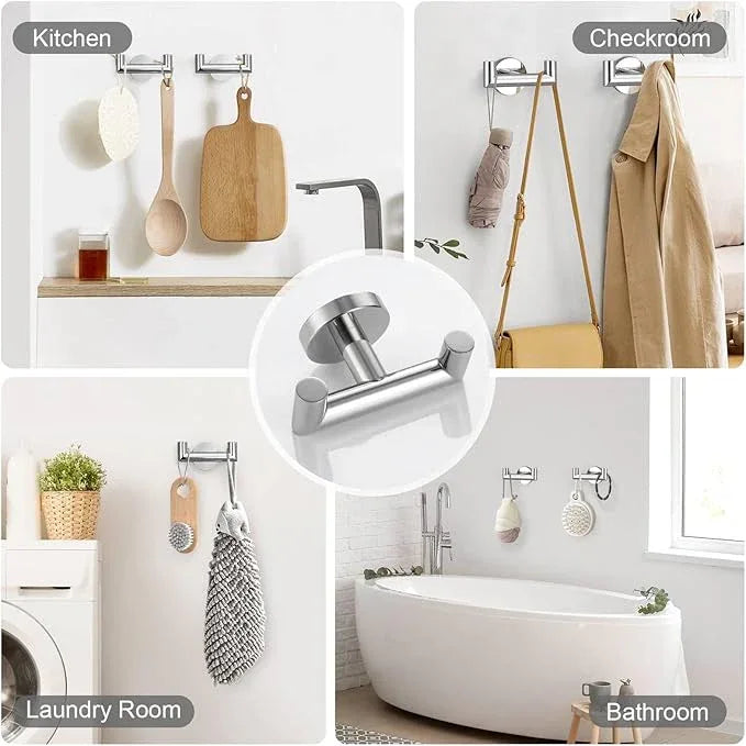 TNOMS 5-Piece Towel Bar Set Polished Chrome Bathroom Hardware Set Upgraded Towel Hooks Towel Racks Set for Bathroom Stainless Steel Wall Mounted Towel Holder Set 23.6 Inch - ModernBath