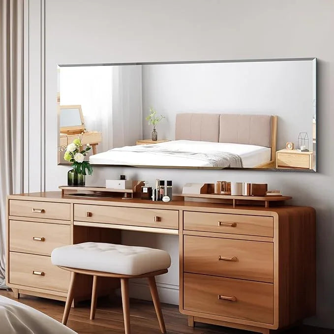 CILIBER Beveled Mirror, 24x60 Large Frameless Beveled Bathroom Mirrors for Wall, Upgraded Shatterproof Rectangle Vanity Mirror with Beveled Edge for Bathroom, Bedroom, Living Room and Entryway - ModernBath