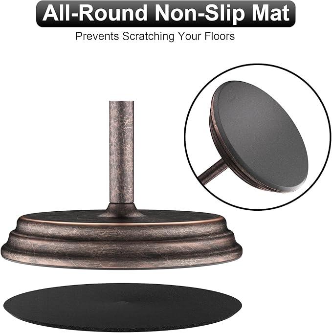 Toilet Paper Holder with Rustproof, Metal Free Standing Toilet Paper Stand Storage for Bathroom, Tissue Paper Roll Holder for Bathroom Accessories (Oil Rubbed Bronze) - ModernBath