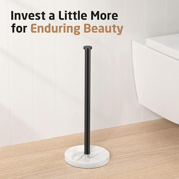 KES Matte Black Toilet Paper Holder Stand with Heavy Marble Base, Bathroom Toilet Paper Tissue Storage, Free Standing Toilet Paper Roll Holder 3 Rolls 18/8 Stainless Steel, BPS202S39-BK - ModernBath